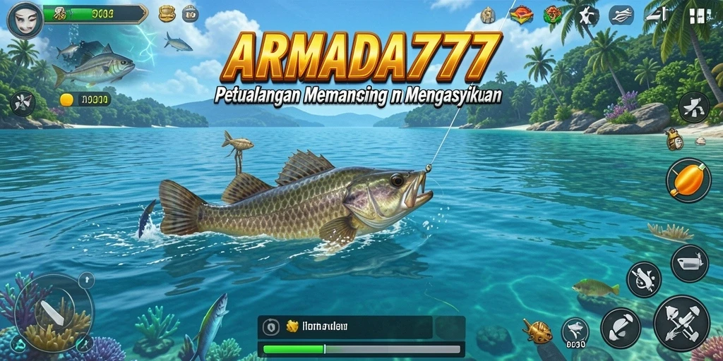Tangkapan ikan yang megah dalam gameplay ARMADA777.
