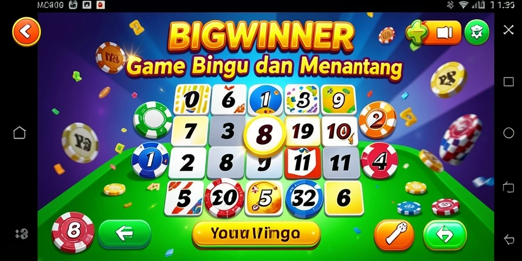 Tampilan gameplay Bingo yang menarik dan seru di BIGWINNER.