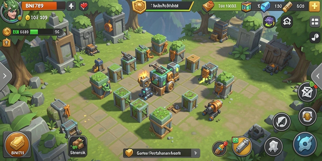 Gameplay intens dalam BNI789 Tower Defense dengan grafis menarik.