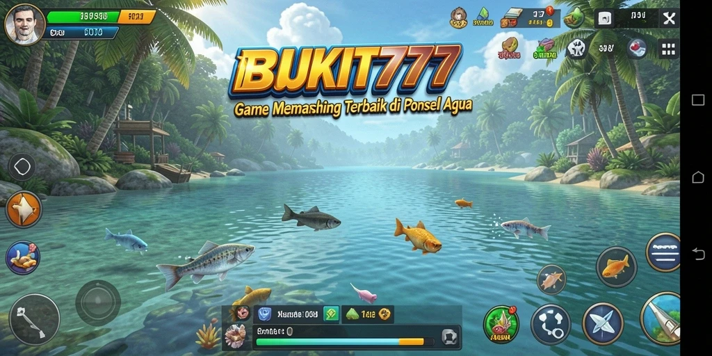 Tampilan gameplay BUKIT777 dengan aksi memancing yang seru.