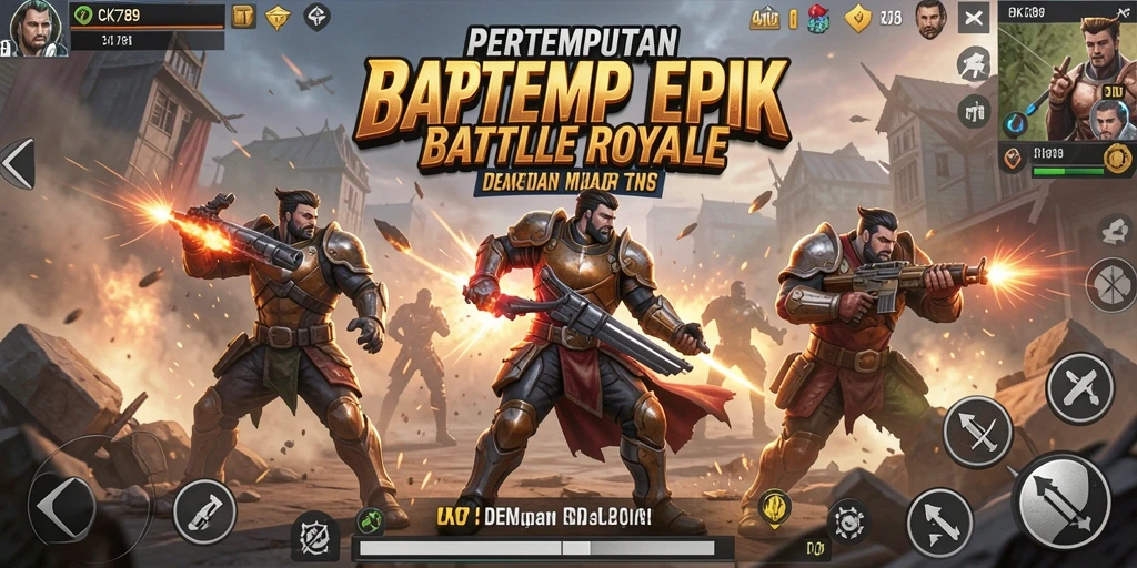 Tampilan gameplay menegangkan dari CK789 dalam mode Battle Royale.