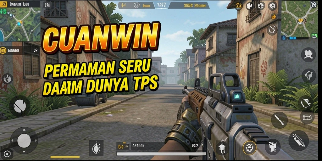 Screenshot CUANWIN menampilkan aksi pertempuran seru dalam gameplay TPS.