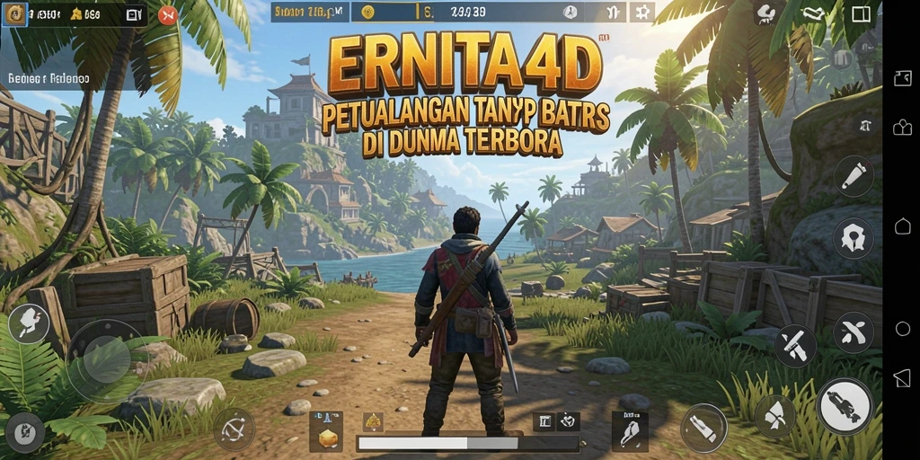 Screenshot gameplay <strong>ERNITA4D</strong> menunjukkan dunia terbuka yang luas dan detail.