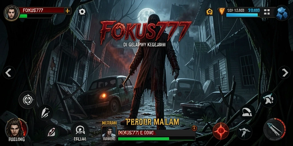 Tampilan gameplay menyeramkan dengan atmosfer yang menakutkan.