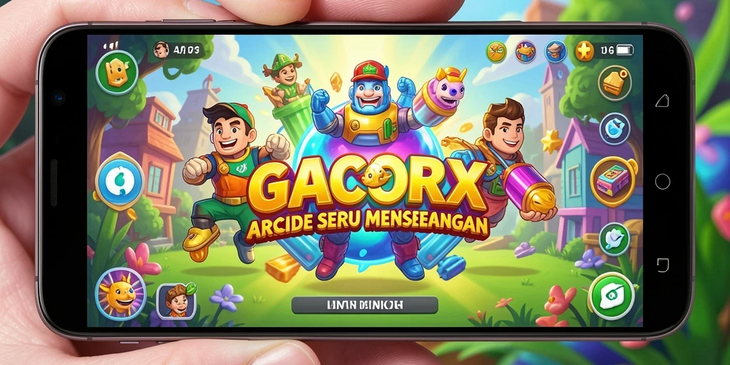 Tangkapan layar GACORX menampilkan momen seru dalam permainan Arcade.