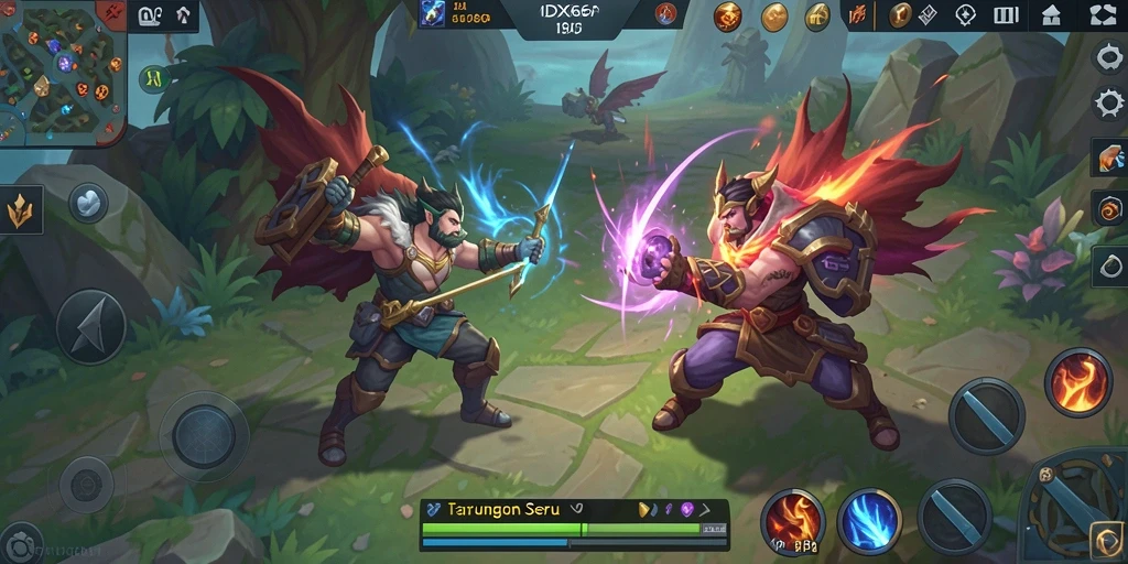 Tampilan gameplay seru dan strategi dalam IDX66.