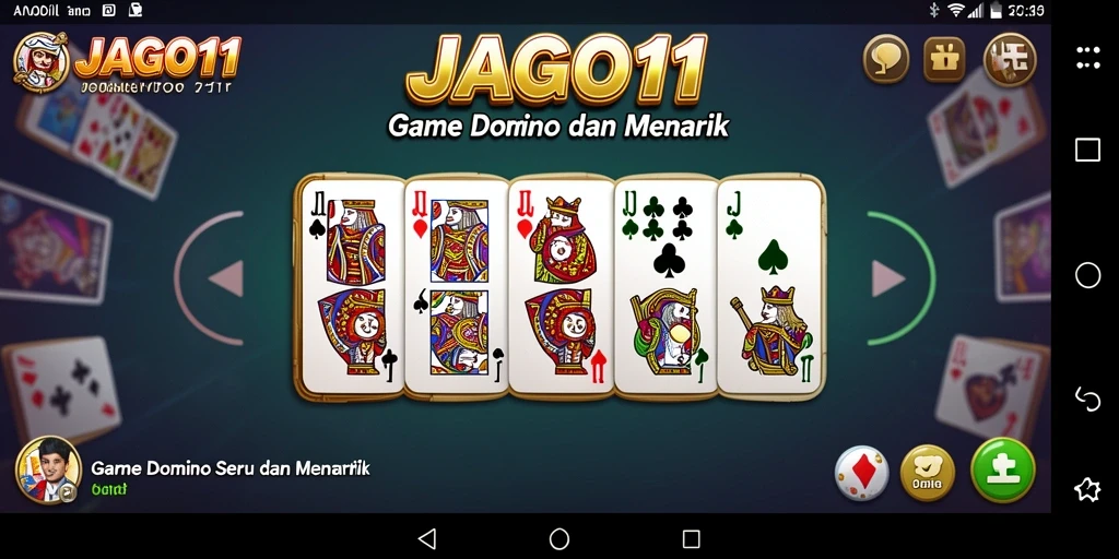 Screenshot gameplay JAGO11 menampilkan serunya permainan Domino.