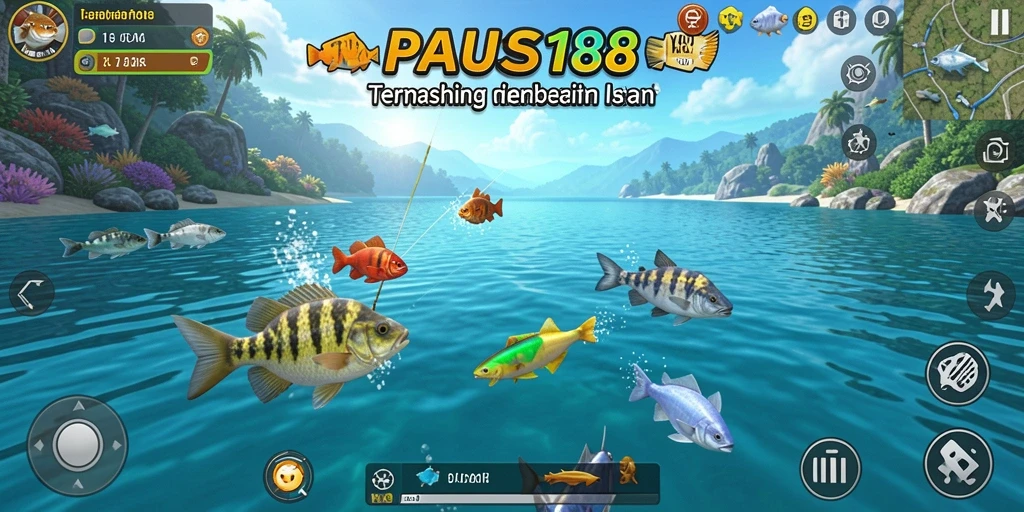 Screenshot gameplay PAUS188 menunjukkan pengalaman memancing yang seru dan menarik.