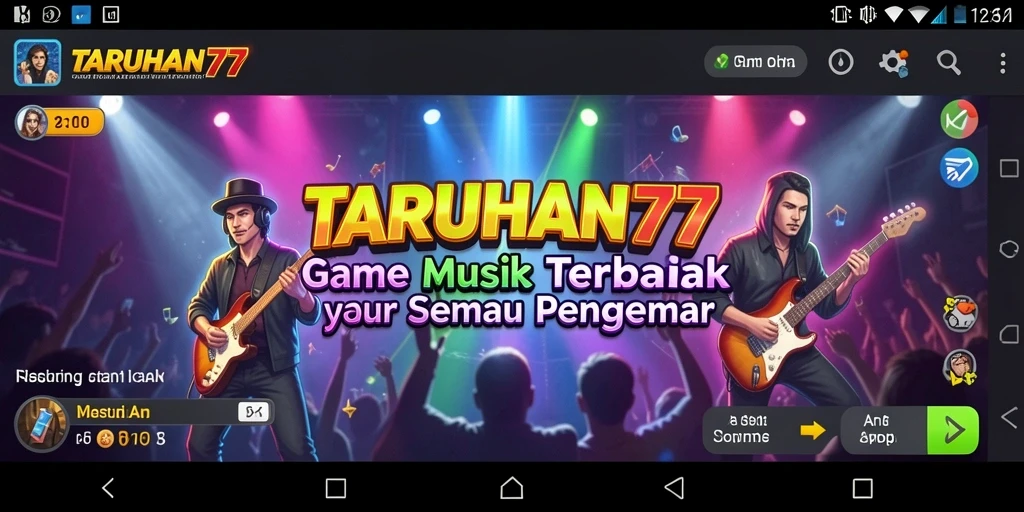 Screenshot TARUHAN77 menampilkan interaksi menarik pengguna dengan musik.