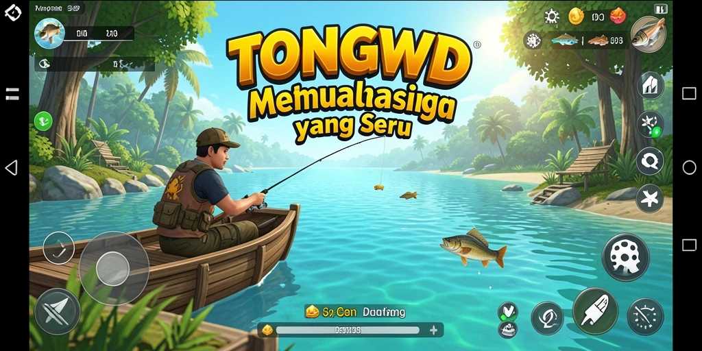 Tangkapan ikan memukau dalam gameplay TONGWD.