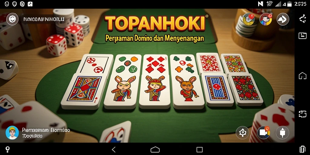 Tampilan gameplay menarik di TOPANHOKI saat bermain Domino.