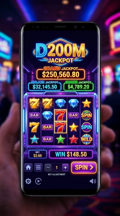 Tampilan antarmuka d200m yang sederhana dan efektif.